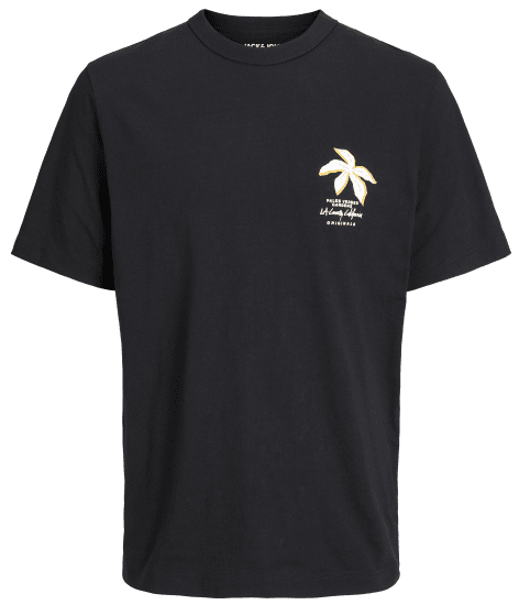 Jack & Jones JOREASTER ACTIVITY T-Shirt Black - Tričká - Nadrozmerné tričká - 2XL-14XL
