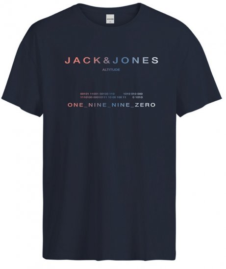 Jack & Jones JCORIOT T-Shirt Navy Blazer - Tričká - Nadrozmerné tričká - 2XL-14XL