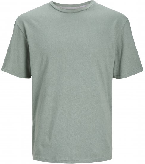 Jack & Jones JPRCC SOFT Linen Blend T-Shirt Lily Pad - Tričká - Nadrozmerné tričká - 2XL-14XL
