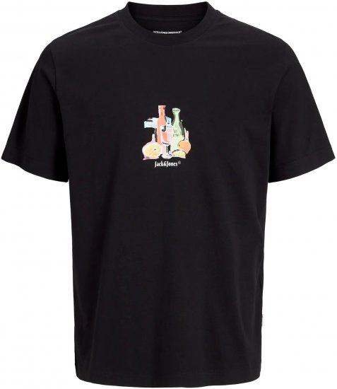 Jack & Jones Varenna Crew Neck T-Shirt Black - Tričká - Nadrozmerné tričká - 2XL-14XL