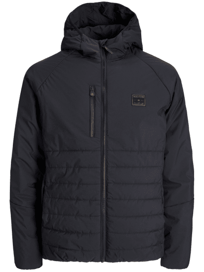 Jack & Jones Finn Hybrid Jacket Black - Bundy - Bundy Nadmerné Veľkosti 2XL-8XL