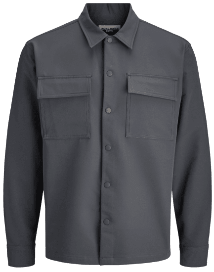 Jack & Jones Point Commute Long Sleeve Shirt Black Oyster - Košele - Košele 2XL-10XL