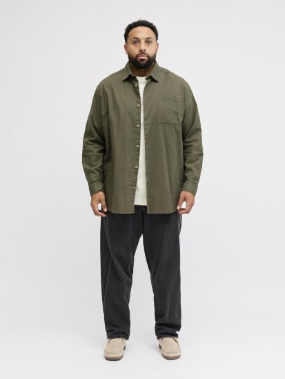 Jack & Jones Tristan Overshirt khaki - Košele - Košele 2XL-10XL