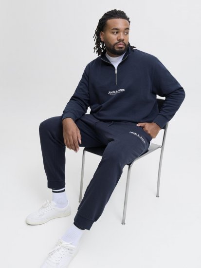Jack & Jones Vesterbro tepláková súprava námornícka modrá - Mikiny & mikiny bez kapucne - Mikiny & Mikiny s Kapucňou 2XL-12XL