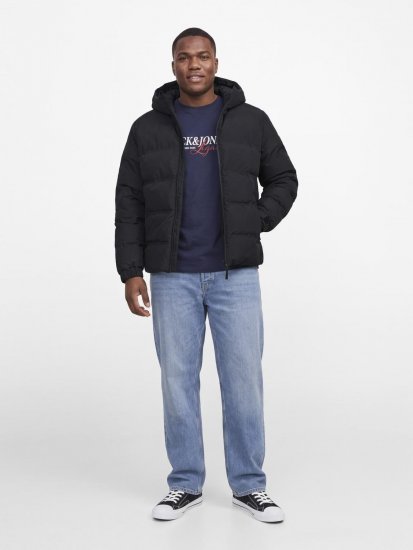 Jack & Jones Sage Prešívaná bunda Čierna - Bundy - Bundy Nadmerné Veľkosti 2XL-8XL