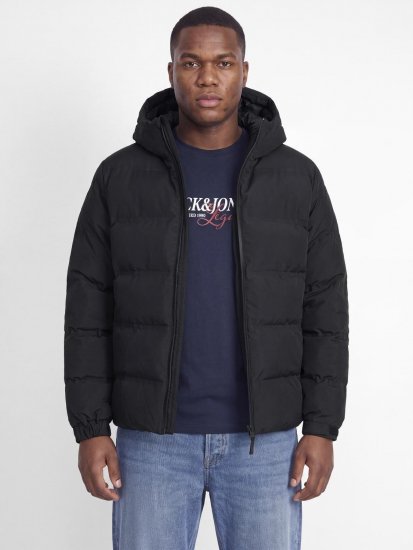 Jack & Jones Sage Prešívaná bunda Čierna - Bundy - Bundy Nadmerné Veľkosti 2XL-8XL