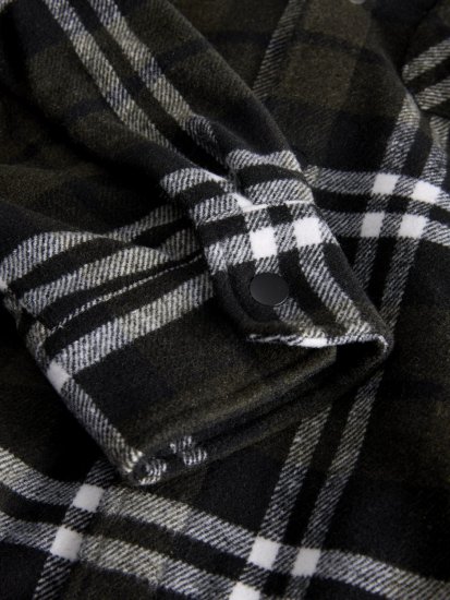 Jack & Jones Zac Teddy Košeľová bunda Zelená - Bundy - Bundy Nadmerné Veľkosti 2XL-8XL