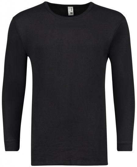 Adamo Royal Fine Ribbed Long sleeve Under-T-shirt Black - Spodná bielizeň - Spodné Prádlo 2XL-8XL