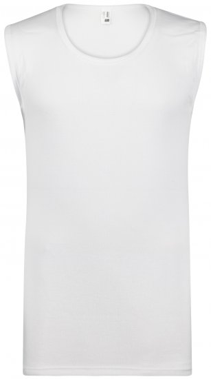Adamo Royal Fine Ribbed Sleeveless Under-T-shirt White - Spodná bielizeň - Spodné Prádlo 2XL-8XL