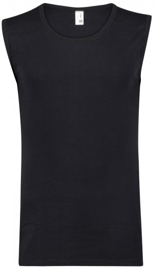 Adamo Royal Fine Ribbed Sleeveless Under-T-shirt Black - Spodná bielizeň - Spodné Prádlo 2XL-8XL