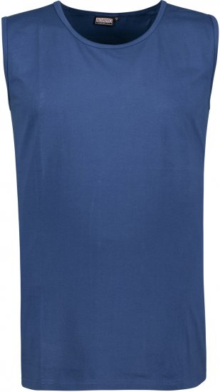Adamo Rod Comfort Fit Tank Top Denim Blue - Tričká - Nadrozmerné tričká - 2XL-14XL