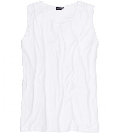 Adamo Rod Comfort Fit Tank Top White - Tričká - Nadrozmerné tričká - 2XL-14XL