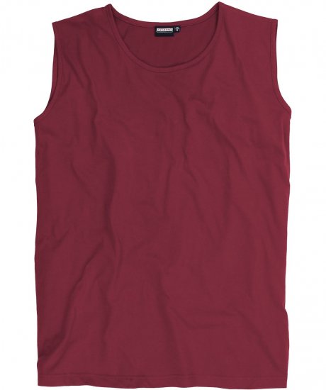 Adamo Rod Comfort Fit Tank Top Wine - Tričká - Nadrozmerné tričká - 2XL-14XL