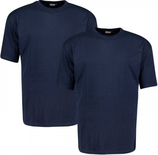 Adamo Marlon Comfort fit 2-pack T-shirt Navy - Tričká - Nadrozmerné tričká - 2XL-14XL