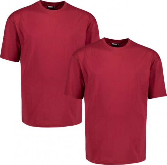 Adamo Marlon Comfort fit 2-pack T-shirt Blackberry - Tričká - Nadrozmerné tričká - 2XL-14XL