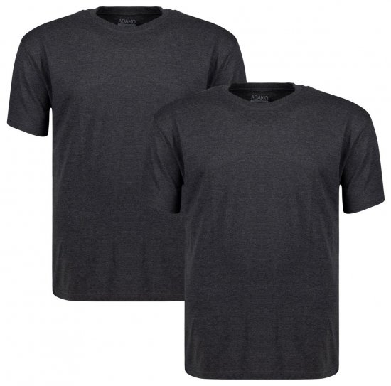 Adamo 129420 Tričko 2 ks Tmavosivý melír - Tričká - Nadrozmerné tričká - 2XL-14XL