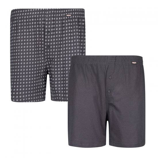 Adamo Dean Boxershorts 2-pack Charcoal - Spodná bielizeň - Spodné Prádlo 2XL-8XL