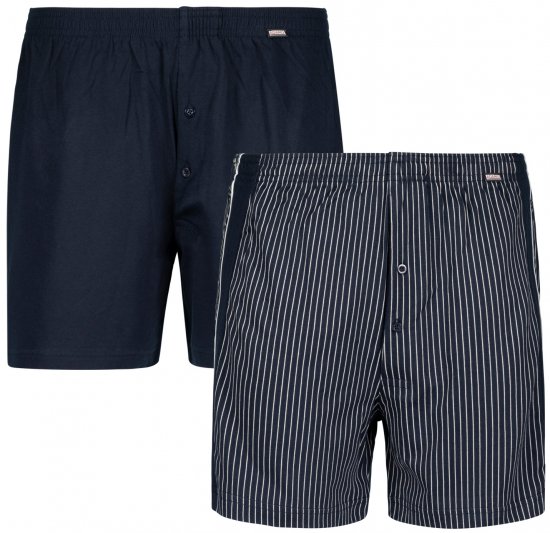 Adamo David Boxershorts 2-pack Navy - Spodná bielizeň - Spodné Prádlo 2XL-8XL