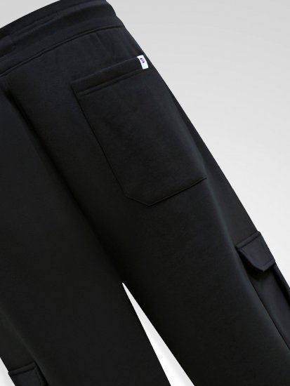 D555 Dexter 1 Cargo Jogger With Bear Embroidery TALL Čierna - TALL tepláky - TALL tepláky s predĺženou dĺžkou