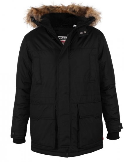D555 Lovett Parka Black - Bundy - Bundy Nadmerné Veľkosti 2XL-8XL