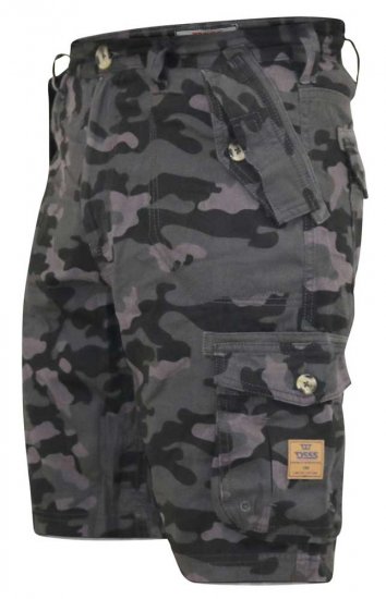 D555 ZAVIER Camo Cotton Cargo Shorts - Šortky - Šortky W40-W60