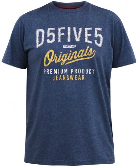 D555 ALFRED 2-Pack Brand Carrier Printed Crew Neck T-Shirts - Tričká - Nadrozmerné tričká - 2XL-14XL