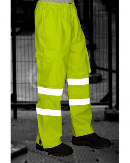 Leo Instow Breathable Executive Cargo Rain pants Hi-Vis Yellow - Pracovné odevy - Pracovné Odevy 3XL-6XL