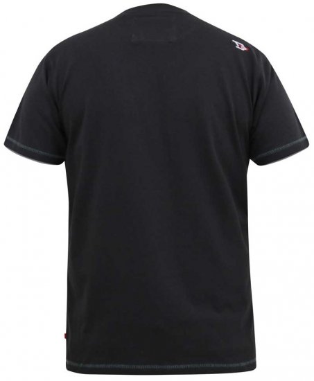 D555 CORTEX California Snake Printed Crew Neck T-Shirt Washed Black - Tričká - Nadrozmerné tričká - 2XL-14XL