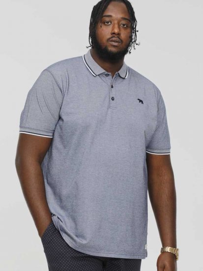 D555 GIBRALTAR Pique Polo Blue - Polokošele - Polokošele 2XL-8XL
