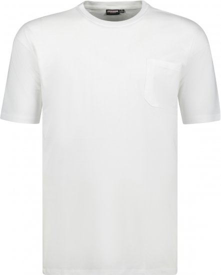 Adamo Kody Regular fit T-shirt with Pocket White - Tričká - Nadrozmerné tričká - 2XL-14XL