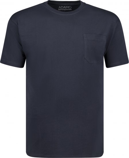 Adamo Kody Regular fit T-shirt with Pocket Navy - Tričká - Nadrozmerné tričká - 2XL-14XL