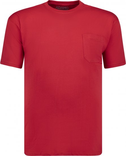 Adamo Kody Regular fit T-shirt with Pocket Red - Tričká - Nadrozmerné tričká - 2XL-14XL