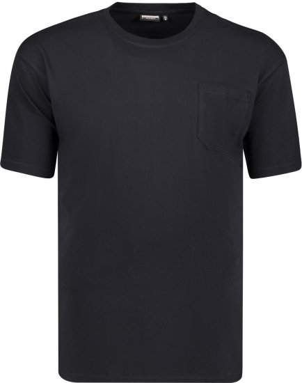 Adamo Kody Regular fit T-shirt with Pocket Black - Tričká - Nadrozmerné tričká - 2XL-14XL
