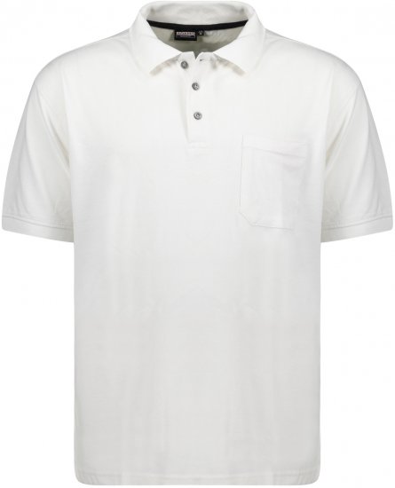 Adamo Klaas Regular fit Polo Shirt with Pocket White - Polokošele - Polokošele 2XL-8XL