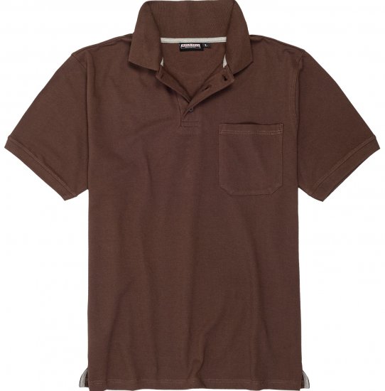 Adamo Klaas Regular fit Polo Shirt with Pocket Braun - Polokošele - Polokošele 2XL-8XL