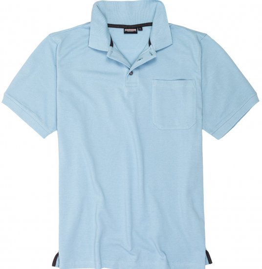 Adamo Klaas Regular fit Polo Shirt with Pocket Light Blue - Polokošele - Polokošele 2XL-8XL