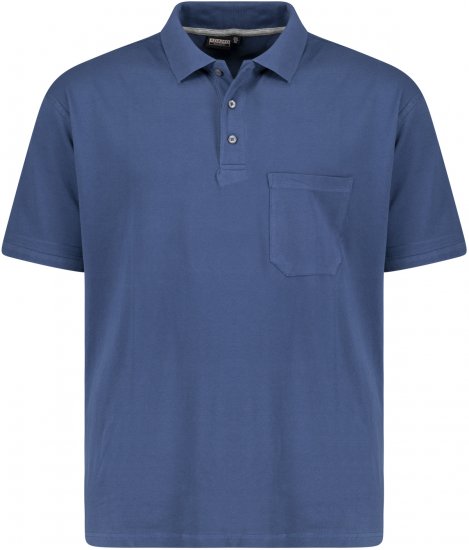 Adamo Klaas Regular fit Polo Shirt with Pocket Denim Blue - Polokošele - Polokošele 2XL-8XL