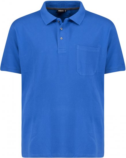 Adamo Klaas Regular fit Polo Shirt with Pocket Azur Blue - Polokošele - Polokošele 2XL-8XL