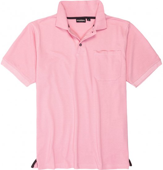 Adamo Klaas Regular fit Polo Shirt with Pocket Pink - Polokošele - Polokošele 2XL-8XL