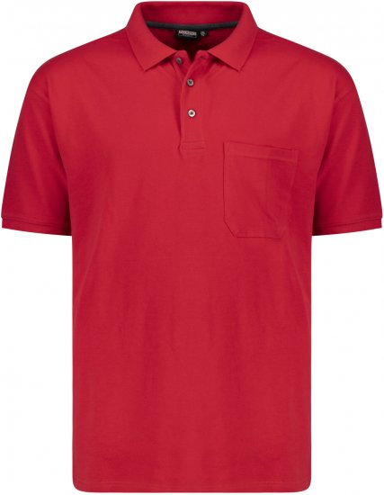 Adamo Klaas Regular fit Polo Shirt with Pocket Red - Polokošele - Polokošele 2XL-8XL