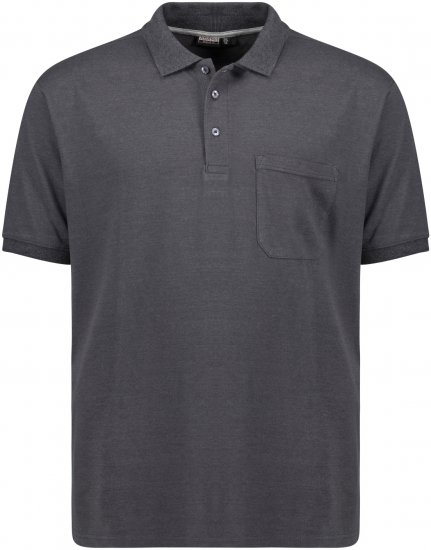 Adamo Klaas Regular fit Polo Shirt with Pocket Charcoal - Polokošele - Polokošele 2XL-8XL
