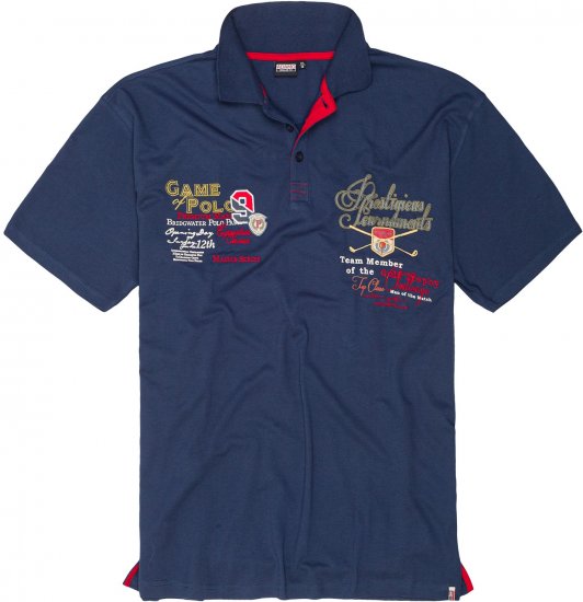 Adamo DURBAN Regular fit Polo Shirt Navy - Polokošele - Polokošele 2XL-8XL