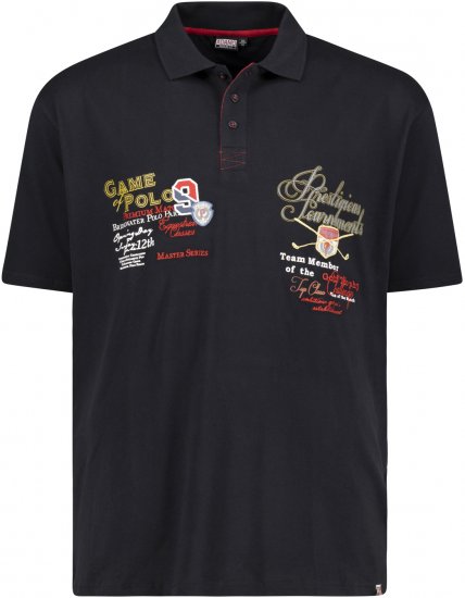 Adamo DURBAN Regular fit Polo Shirt Black - Polokošele - Polokošele 2XL-8XL