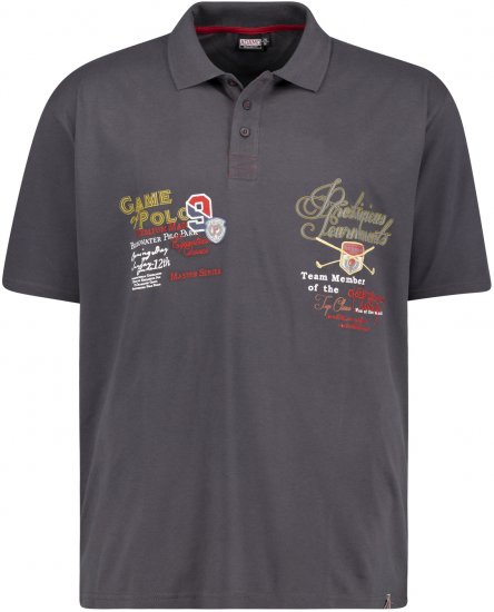 Adamo DURBAN Regular fit Polo Shirt Charocal - Polokošele - Polokošele 2XL-8XL