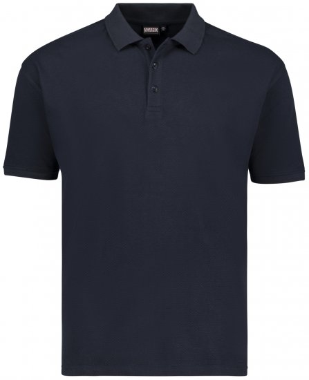 Adamo Stephan Waffelpique Poloshirt Navy - Polokošele - Polokošele 2XL-8XL