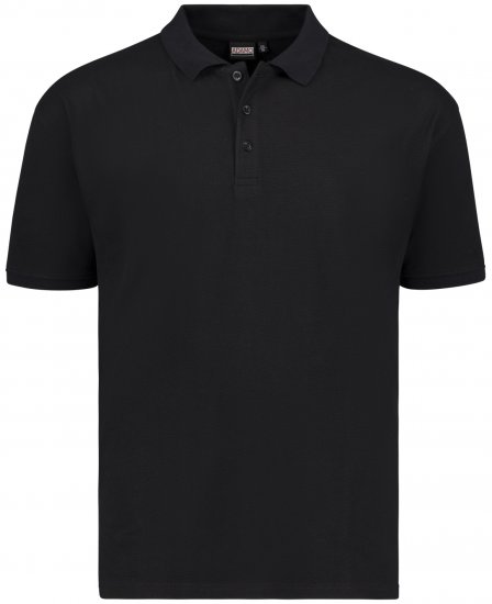 Adamo Stephan Waffelpique Poloshirt Black - Polokošele - Polokošele 2XL-8XL
