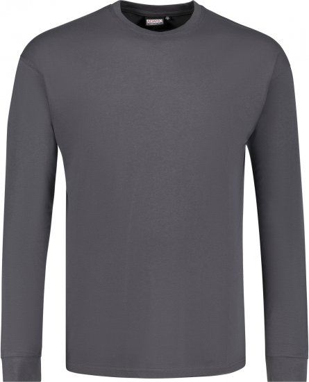 Adamo Floyd Comfort fit Long sleeve T-shirt Charcoal - Tričká - Nadrozmerné tričká - 2XL-14XL