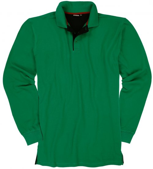 Adamo Peter Comfort fit Long sleeve Polo Green - Polokošele - Polokošele 2XL-8XL