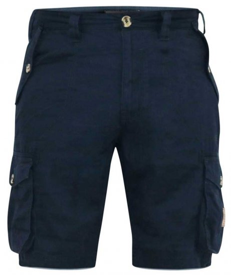 D555 RODNEY Cotton Cargo Shorts Navy - Šortky - Šortky W40-W60
