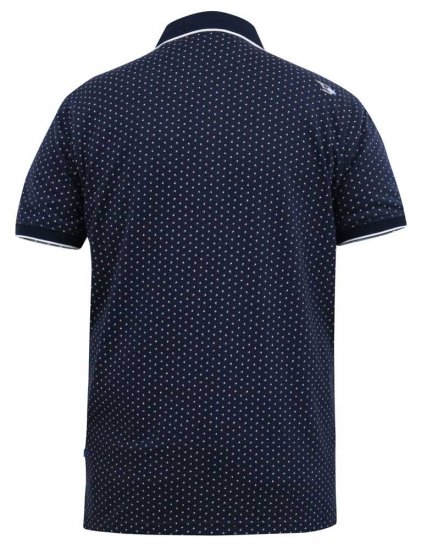 D555 DARWIN AO Printed Polo Shirt Navy - Polokošele - Polokošele 2XL-8XL